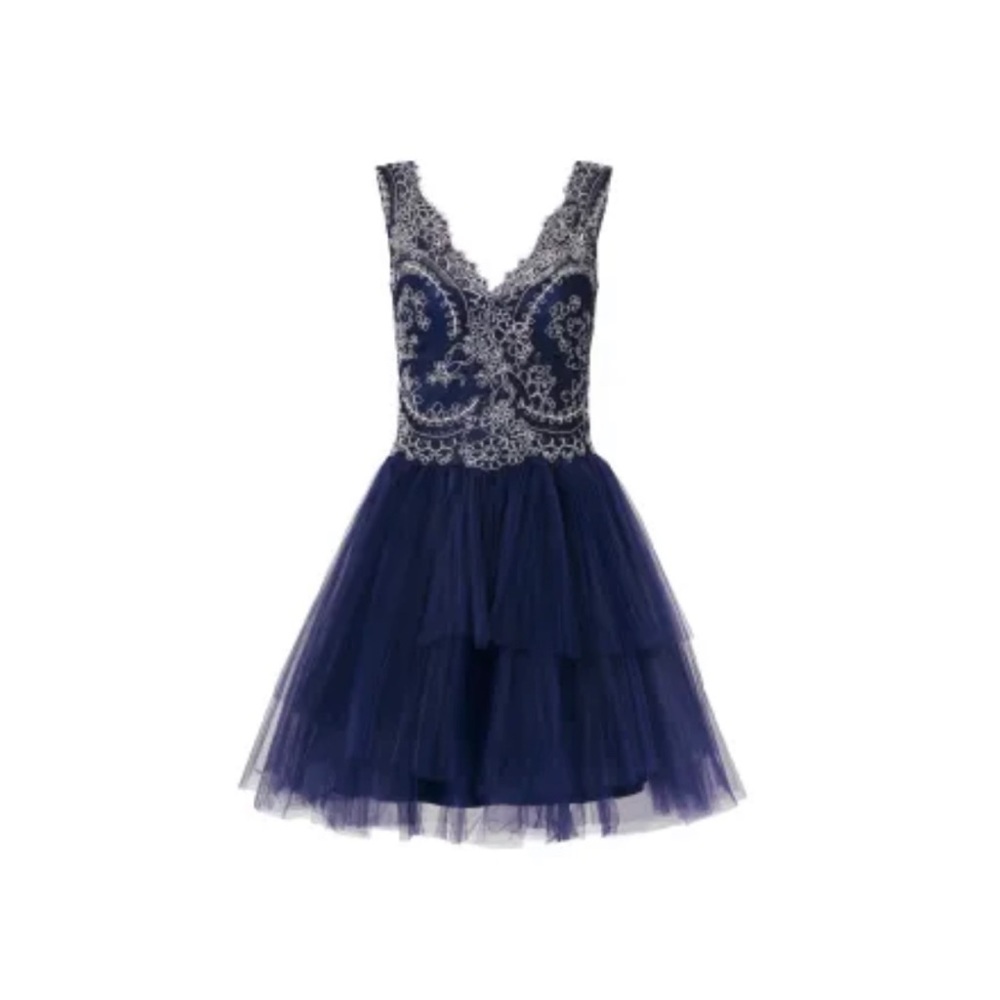 Marchesa Navy Natalie Dress | GORGEOUS!